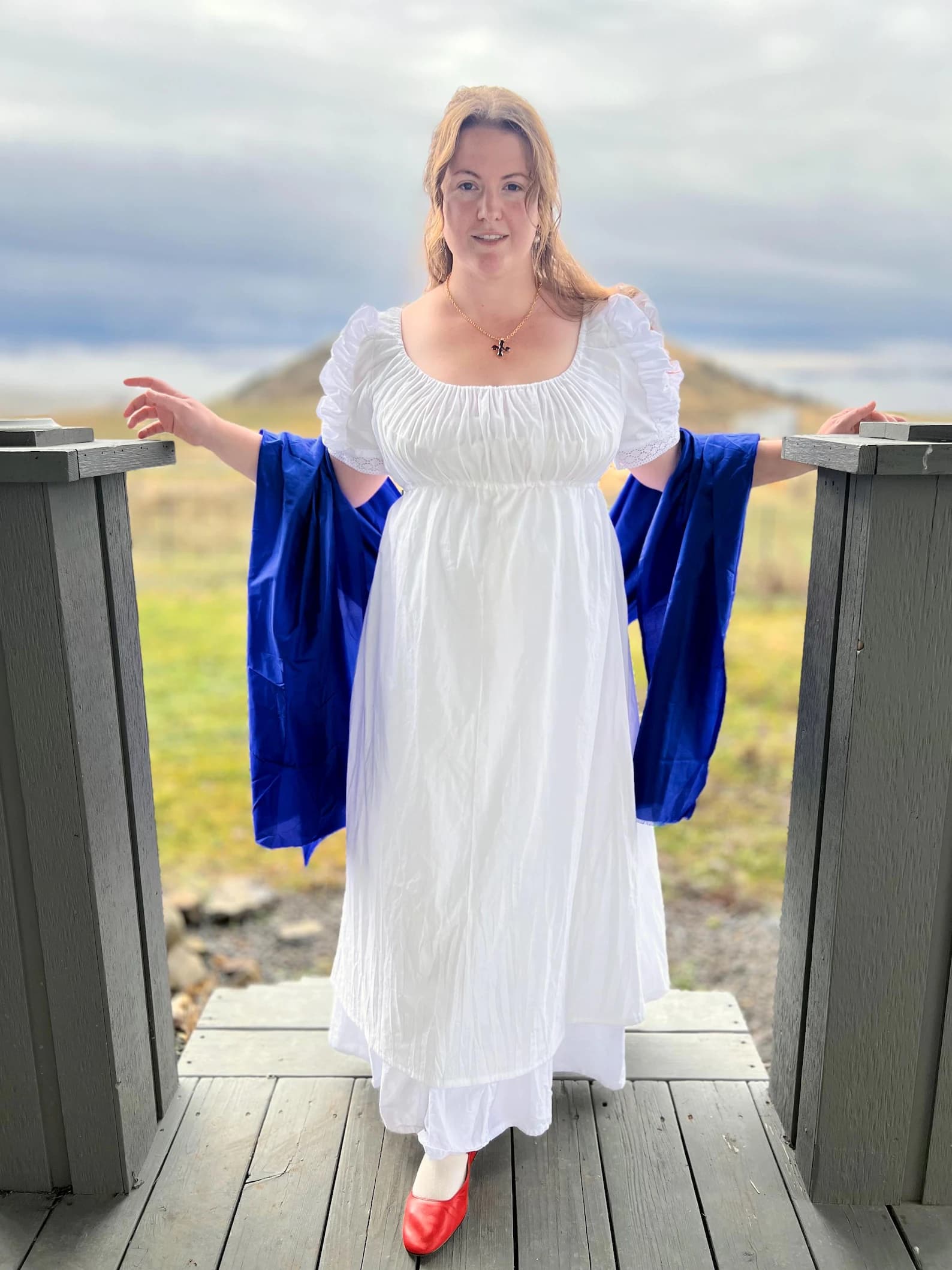 Muslin Regency Dress - Jane Austen Cotton Empire Waist Ballgown